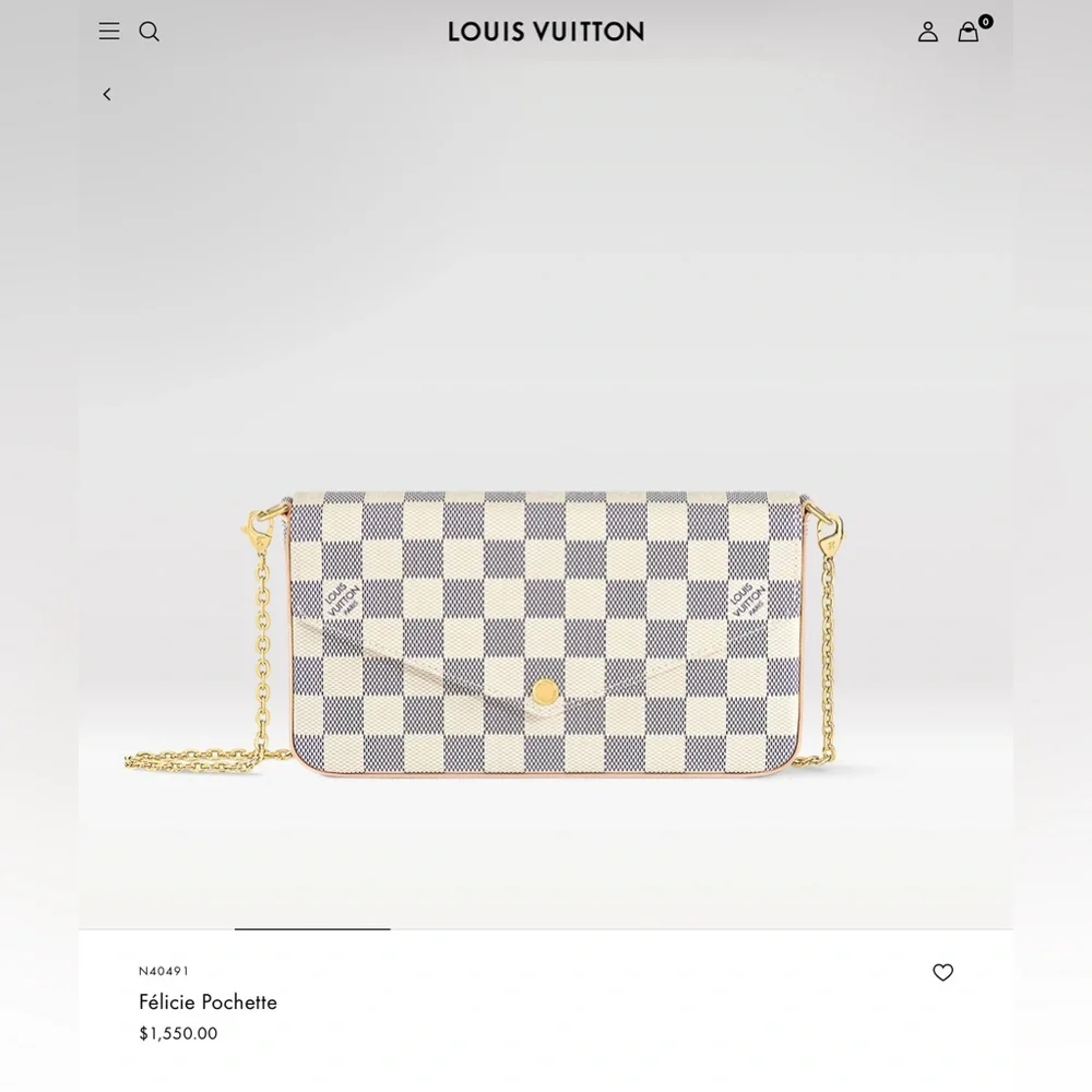 Louis Vuitton Pochette Felicie in Damier Azur Canvas, Great Condition! - Picture 2 of 14